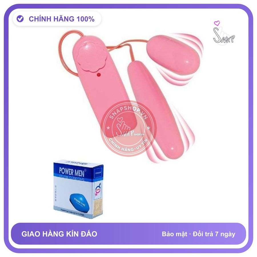 (Che Tên) Bao cua su power men tặng máy massage 2 đầu nhiều chế độ rung Giao Nhanh Toàn Quốc