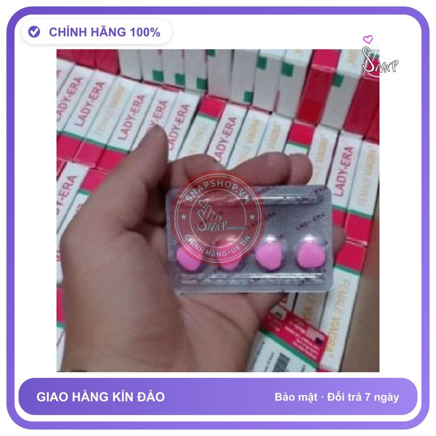 (Che Tên) kd nữ kẹo ngậm hộp 4 viên tăng cường sinh lý nữ Hộp Trắng Kín