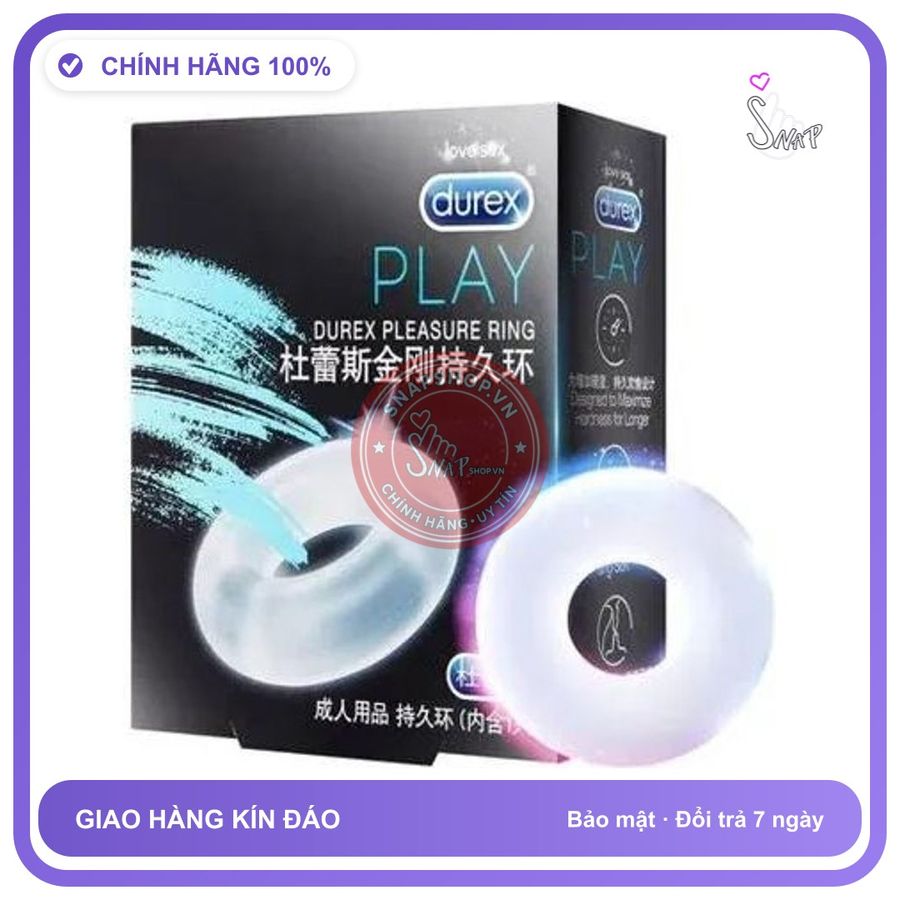 (Che Tên) Vòng đeo kéo dài thời gian cho nam Durex Pleasure Ring Giao Nhanh Toàn Quốc