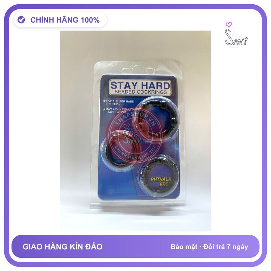 (Che Tên) Bộ 3 vòng đeo Stay Hard hỗ trợ kéo dài thời gian cho nam 329050 - Snapshop