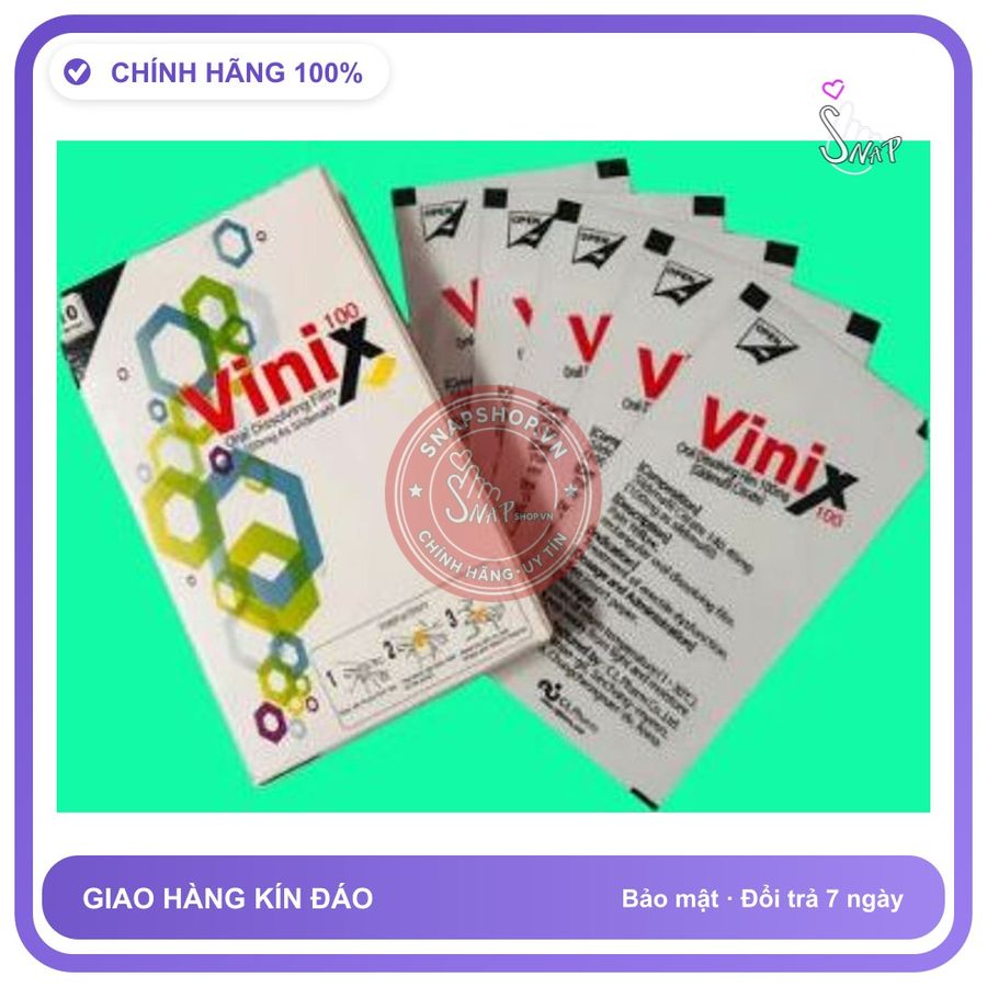 (Che Tên) Tem ngậm Vinix hỗ trợ nam giới hộp 10 tem Cao Cấp Bảo Đảm