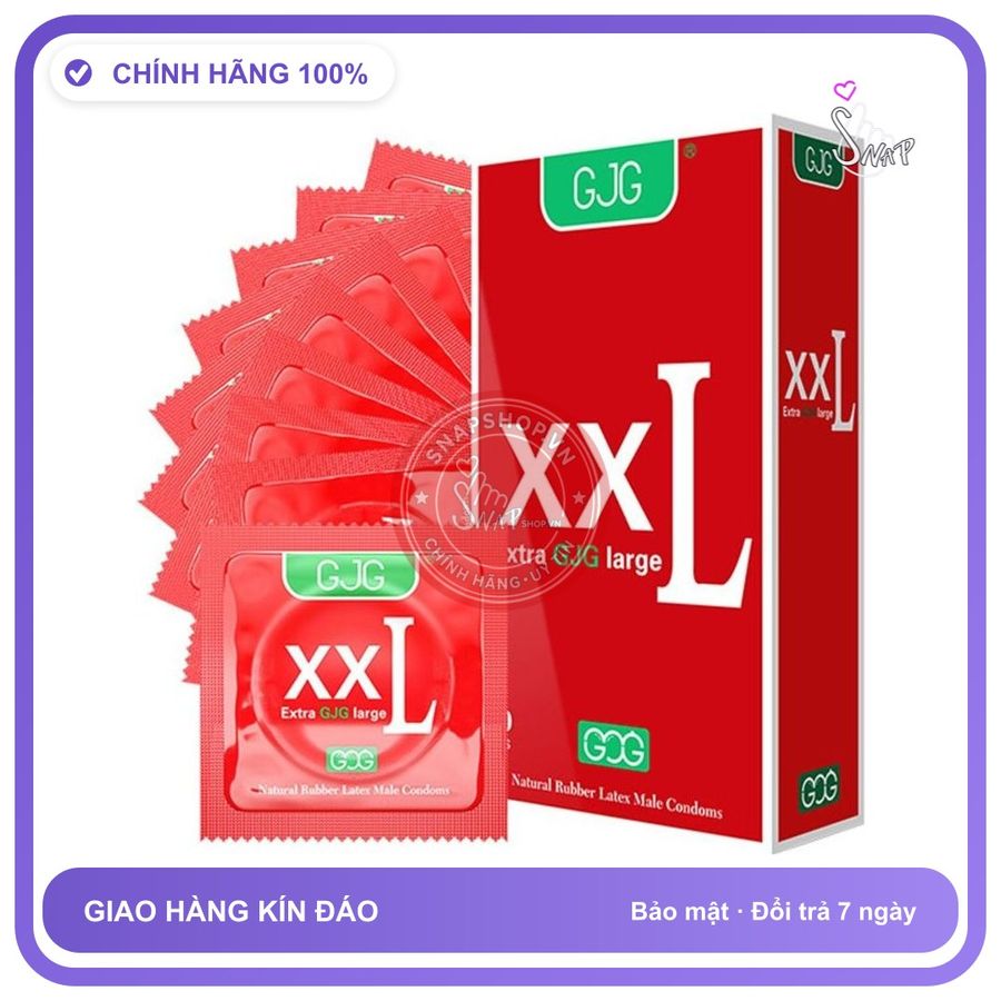 (Che Tên) Bao Cao Su GJG Size Lớn XXL Cao Cấp Bảo Đảm