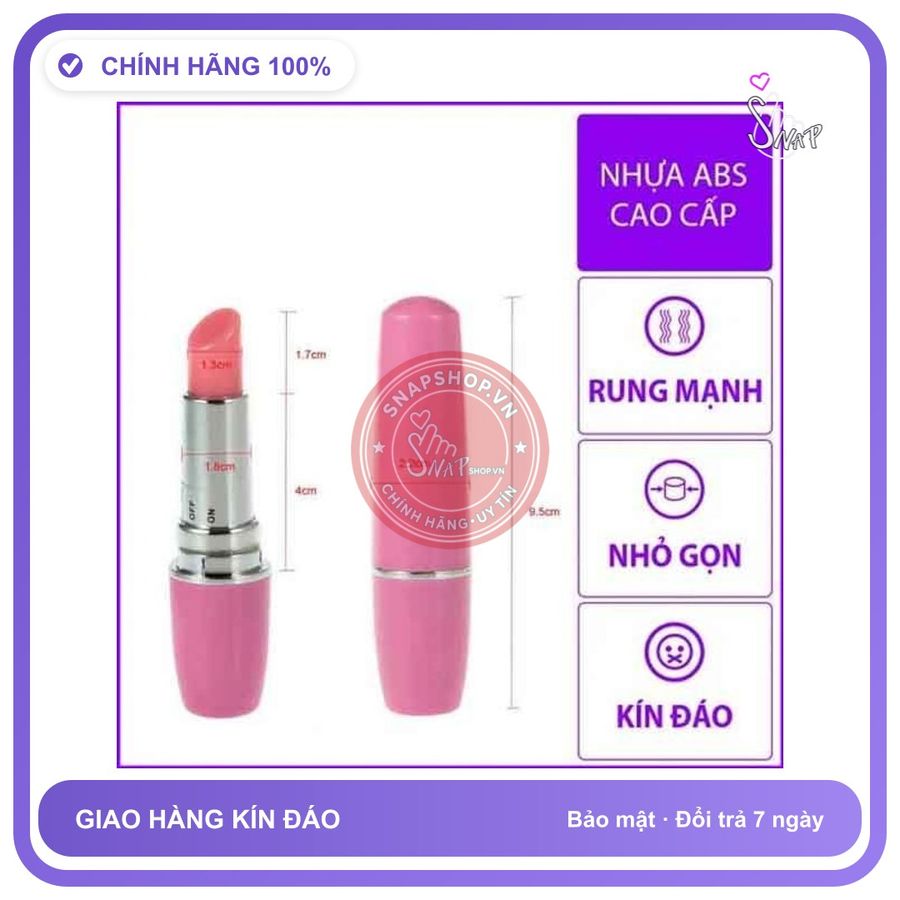 (Che Tên) THANH RUNG NGỤY TRANG THỎI SON RUNG NHIỀU MẠNH NHẸ. Hộp Trắng Kín