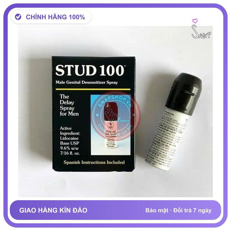 (Che Tên) Xịt Hỗ Trợ Stud 100 Hàng Mỹ Xịt 30 lần 5ml Bảo Mật Tuyệt Đối