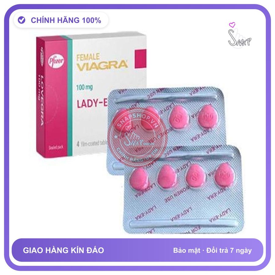 (Che Tên) Viên uống chăm sóc nữ MỸ Lady Era hỗ trợ tăng hưng phấn cho nữ hộp 4 viên 318776 Chuẩn Auth