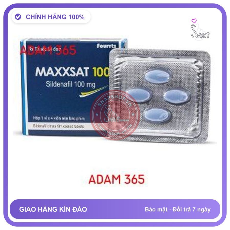 (Che Tên) VIÊN UỐNG CƯƠNG CỨNG NAM GIỚI MAXXSAT HỘP 4V ẤN ĐỘ Hộp Trắng Kín