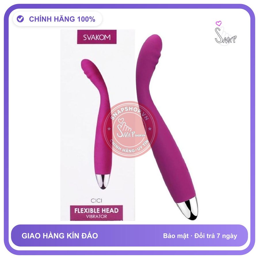 (Che Tên) Svakom Cici – Máy Mát-xa Mini Vùng Kín 25 Chế Độ Rung Của Mỹ Hộp Trắng Kín