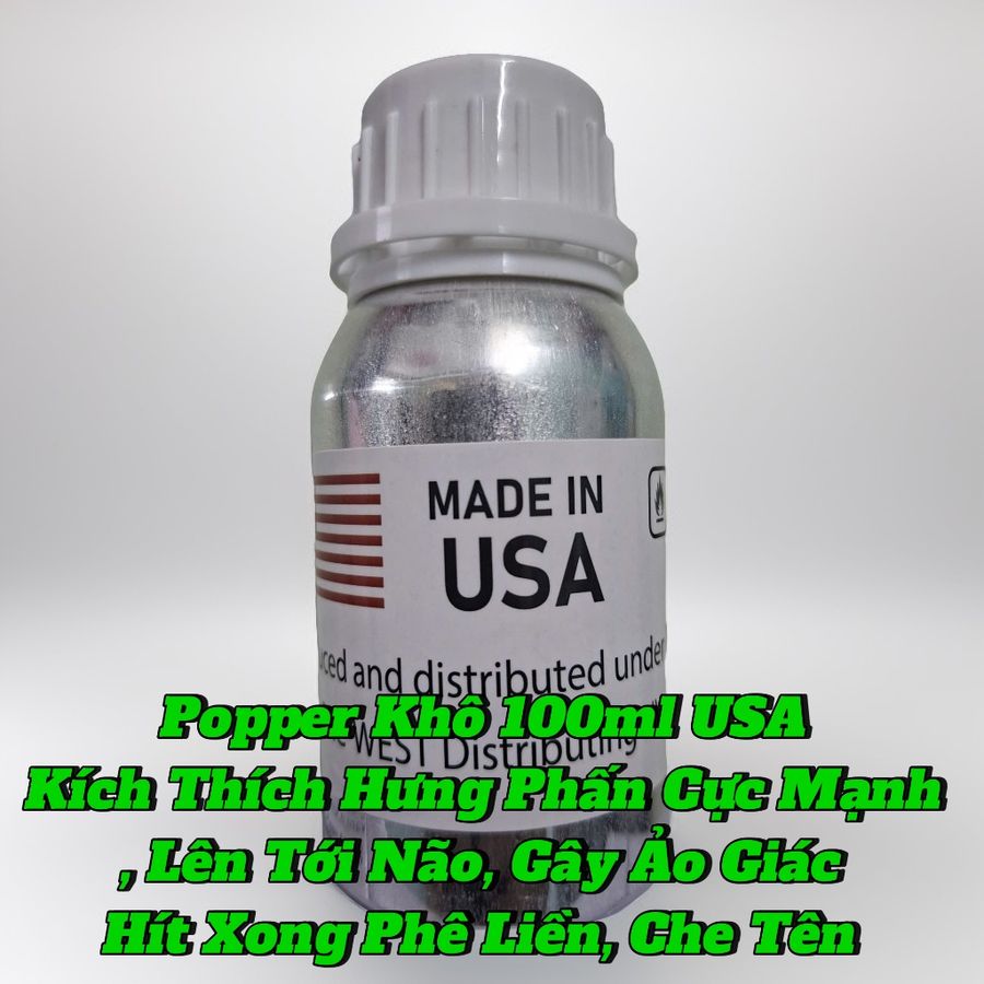 Popper Khô 100ml USA , Kích Thích Hưng Phấn Cực Mạnh, Hít Xong Phê Liền, Che Tên 