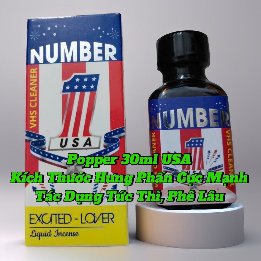 Chai Hít Popper 30ml USA, Kích Thích Hưng Phấn Cực Mạnh, Hít Xong Phê Liền 