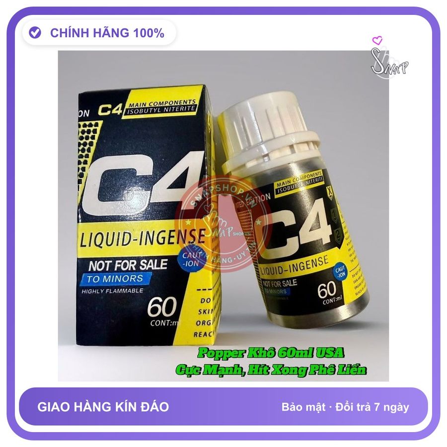 (Che Tên) Popper Khô 60ml USA, Hàng Chính Hãng, Kích Thích Hưng Phấn Cực Mạnh, Hít Xong Phê Liền, Che Tên Bảo Mật Tuyệt Đối
