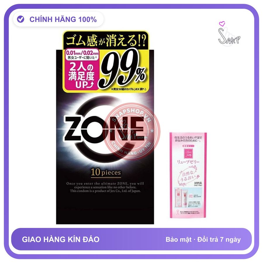 (Che Tên) Bcs 001 Siêu Mỏng Cao Cấp Jex Zone Kèm Gel Gói Nhật Bản Cao Cấp Bảo Đảm