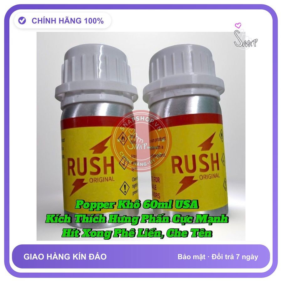 (Che Tên) Popper Khô 60ml USA, Kích Thích Cực Mạnh, Tác Dụng Hít Xong Phê Liền, Che Tên Cao Cấp Bảo Đảm