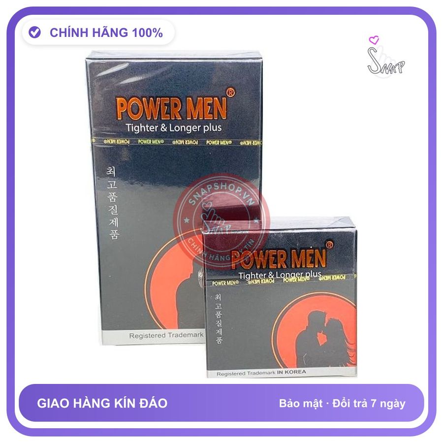 (Che Tên) Bcs Giúp Kéo Dài Thời Gian Power Men Tighter Longer Plus - Size 49mm Chuẩn Auth