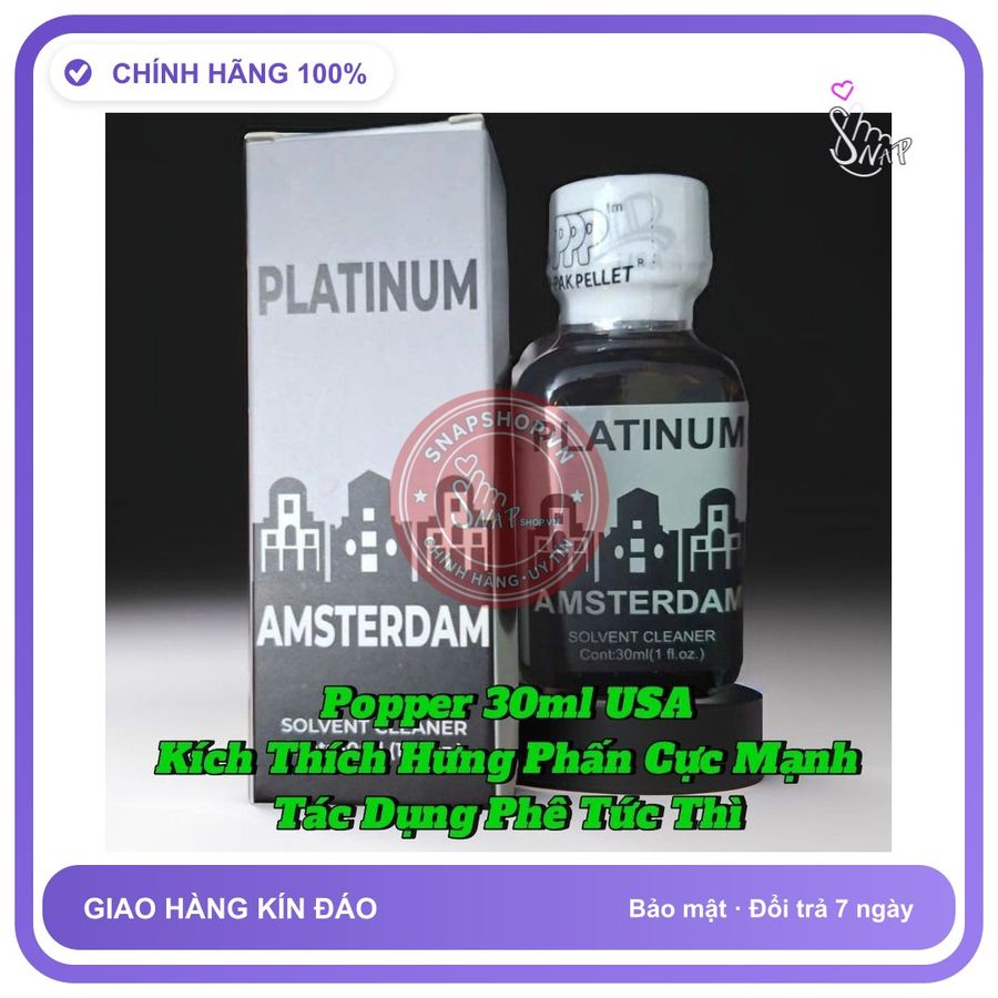 (Che Tên) Popper 30ml USA, Hàng Chính Hãng, Kích Thích Hưng Phấn Cực Mạnh, Tác Dụng Phê Lâu Giao Nhanh Toàn Quốc