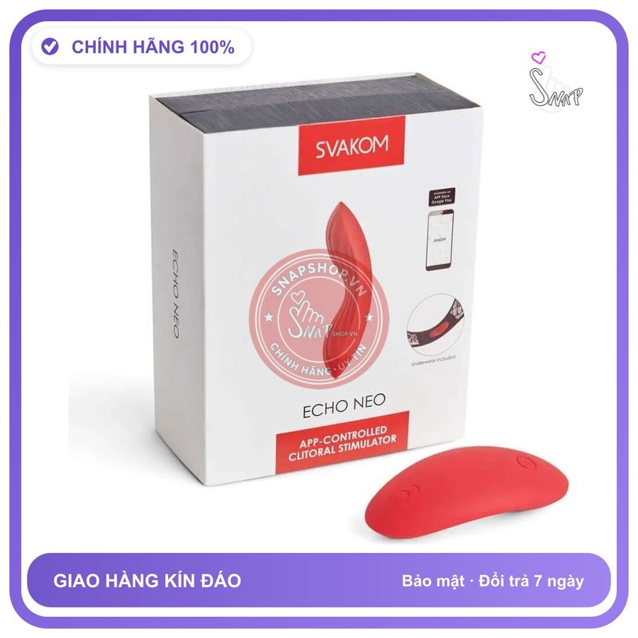 (Che Tên) Máy masage mini cao cấp cho nữ Svakom Echo Neo kết nối app Chuẩn Auth