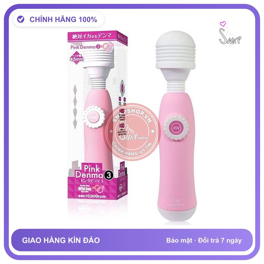 (Che Tên) Máy mát xa toàn thân cực mạnh 10 chế độ rung Pink Denma - Nhật Bản Hộp Trắng Kín