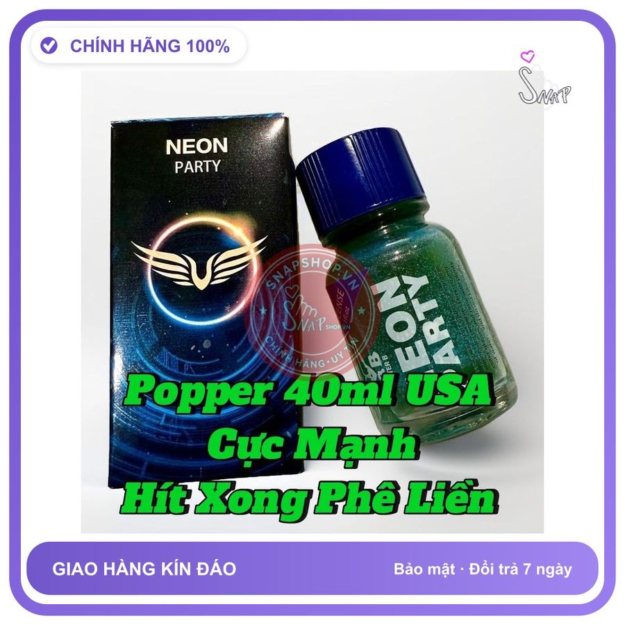 (Che Tên) Popper 40ml USA, Mẫu Mới, Tăng Hưng Phấn Gấp Đôi, Hít Xong Phê Liền - Snapshop