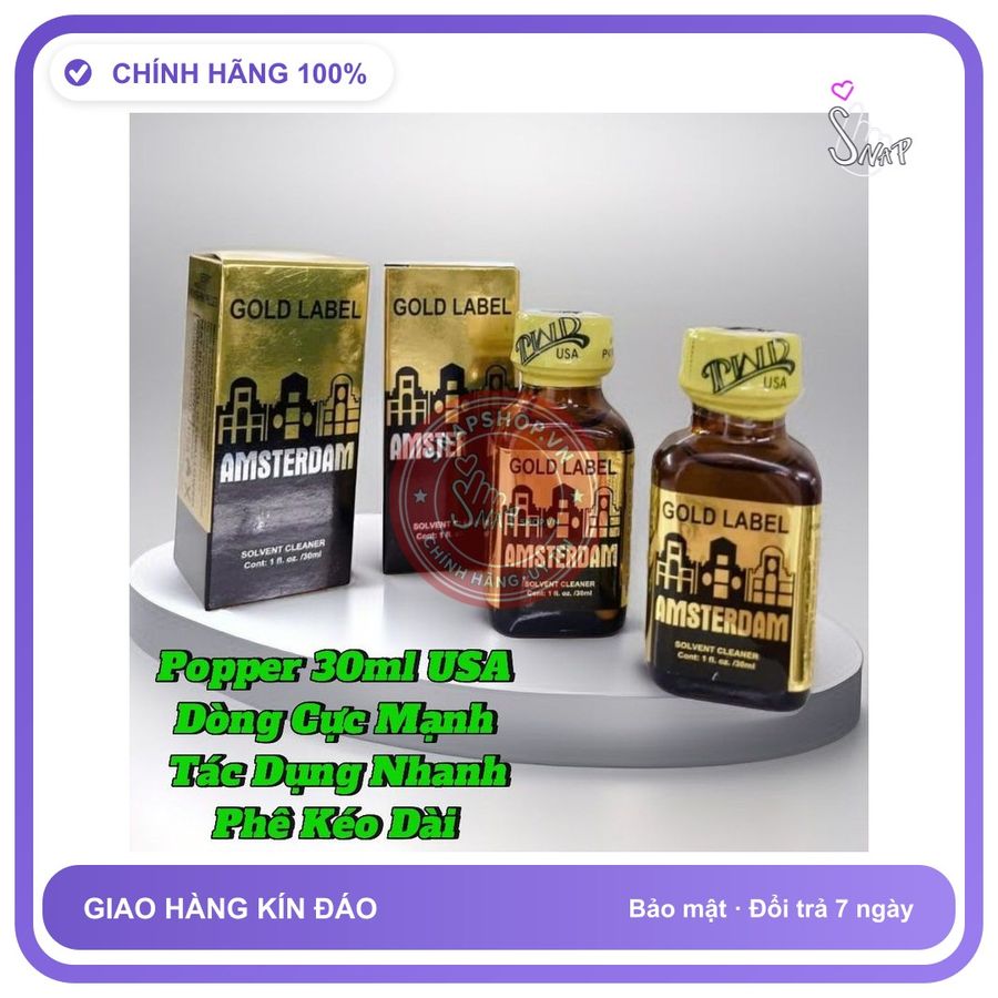 (Che Tên) Popper mỹ 30ml, chính hãng cực mạnh, tác dụng nhanh, hít xong phê liền - Hàng Mới Về