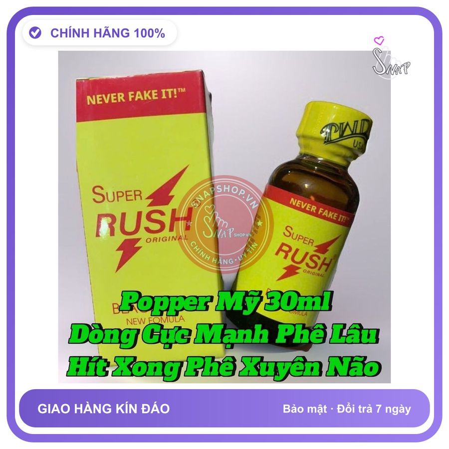 (Che Tên) Popper mỹ 30ml, Tác Dụng Cực Mạnh, Hít Xong Cực Phê, Che Tên Giao Nhanh Toàn Quốc