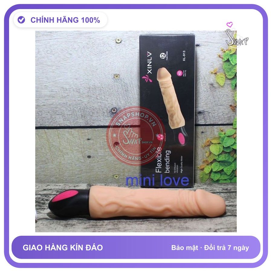(Che Tên) Máy massage Dương vật giả cầm tay rung nhiều chế độ, silicon cao cấp uốn cong rung nhiệt chân thật Giao Nhanh Toàn Quốc