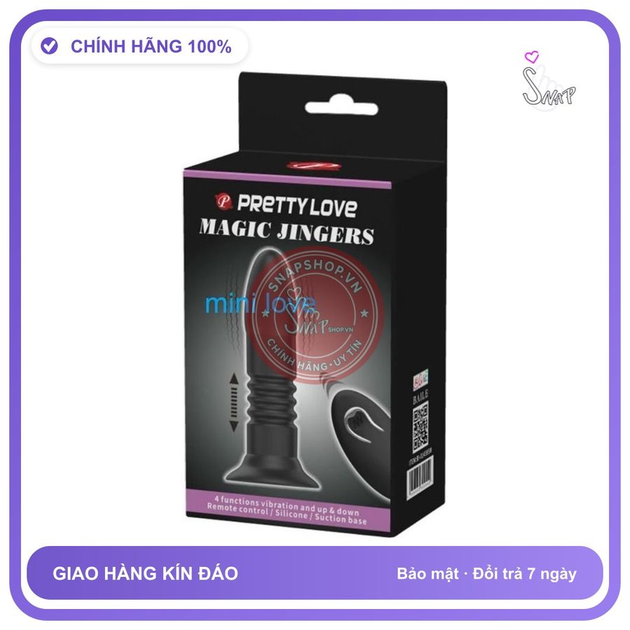 (Che Tên) Máy Kích Thích Điểm G Hậu Môn Cao Cấp, Tự Động Điều Khiển Từ Xa, Pin Sạc - Magic Jingers Hộp Trắng Kín
