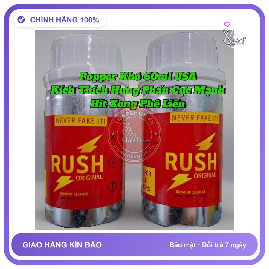 (Che Tên) Popper khô 60ml USA, Hàng Chính Hãng, Cực Mạnh Hít Xong Phê Liền Bảo Mật Tuyệt Đối