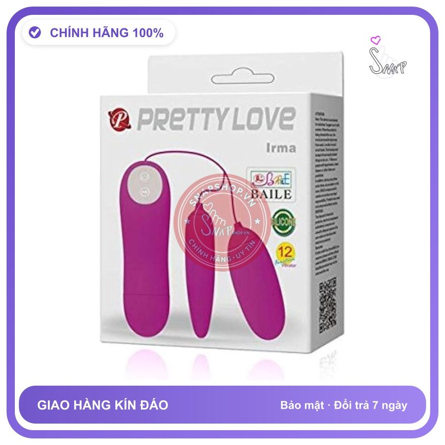 (Che Tên) Trứng Rung 2 Đầu Giá Rẻ Pretty Love Irma Cao Cấp Bảo Đảm