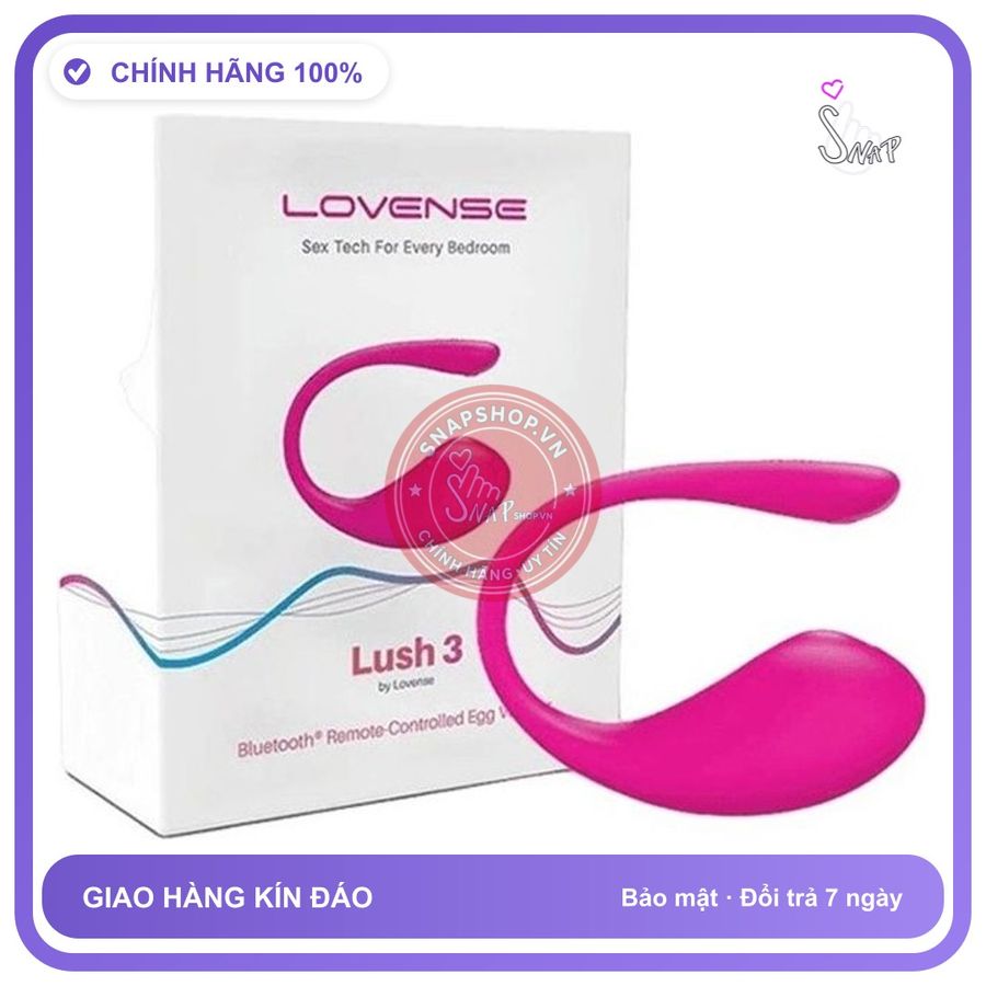 (Che Tên) Trứng Rung Cao Cấp Kết Nối App Lovense Lush 3 Chuẩn Auth