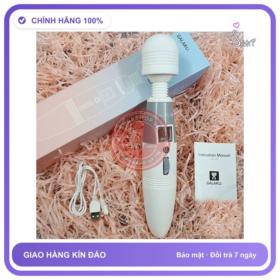 (Che Tên) Chày rung tình yêu,máy massage giảm căng thẳng mệt mỏi Galaku 8 chế độ rung mạnh có gia nhiệt 42 độ Bảo Mật Tuyệt Đối