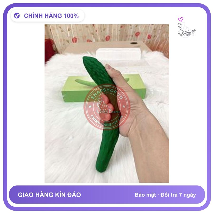 (Che Tên) Dương Vật Giả Ngụy Trang Như Quả Dưa Leo,máy massage đa chế độ rung Hộp Trắng Kín
