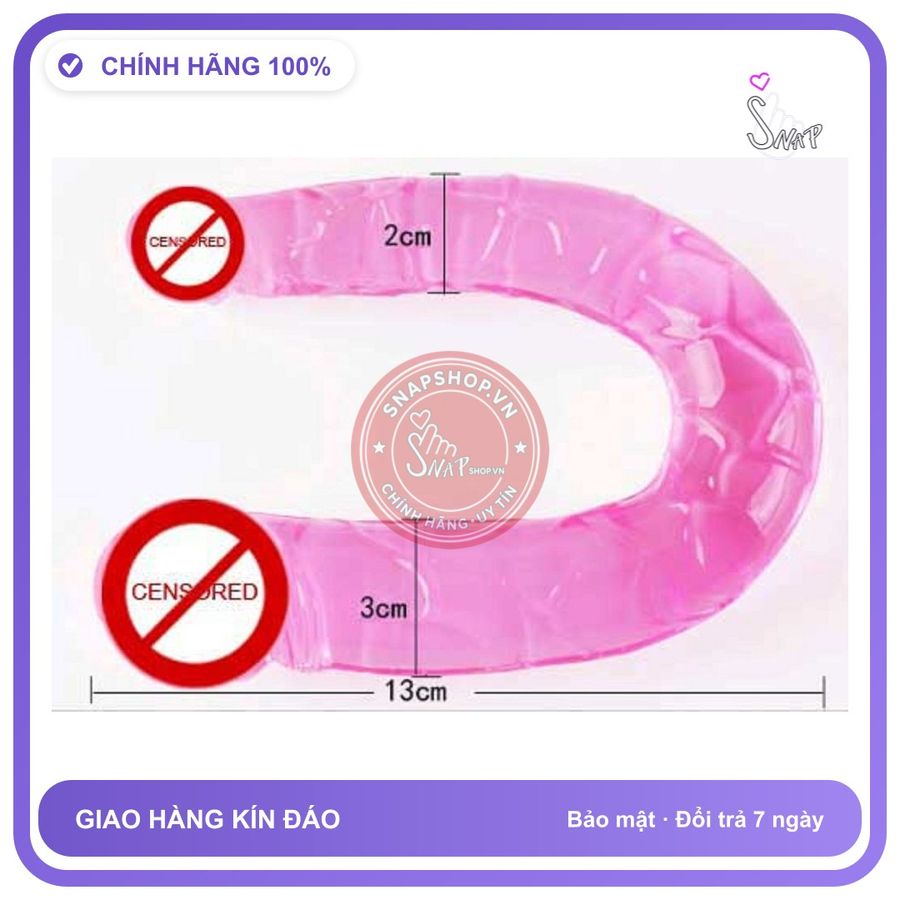 (Che Tên) Dương vật giả cầm tay silicon cao cấp,dương vật giả 2 đầu Chuẩn Auth