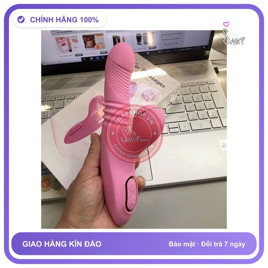 (Che Tên) Máy Massager dương vật giả hút và tỏa nhiệt cao cấp sạc điện Chuẩn Auth