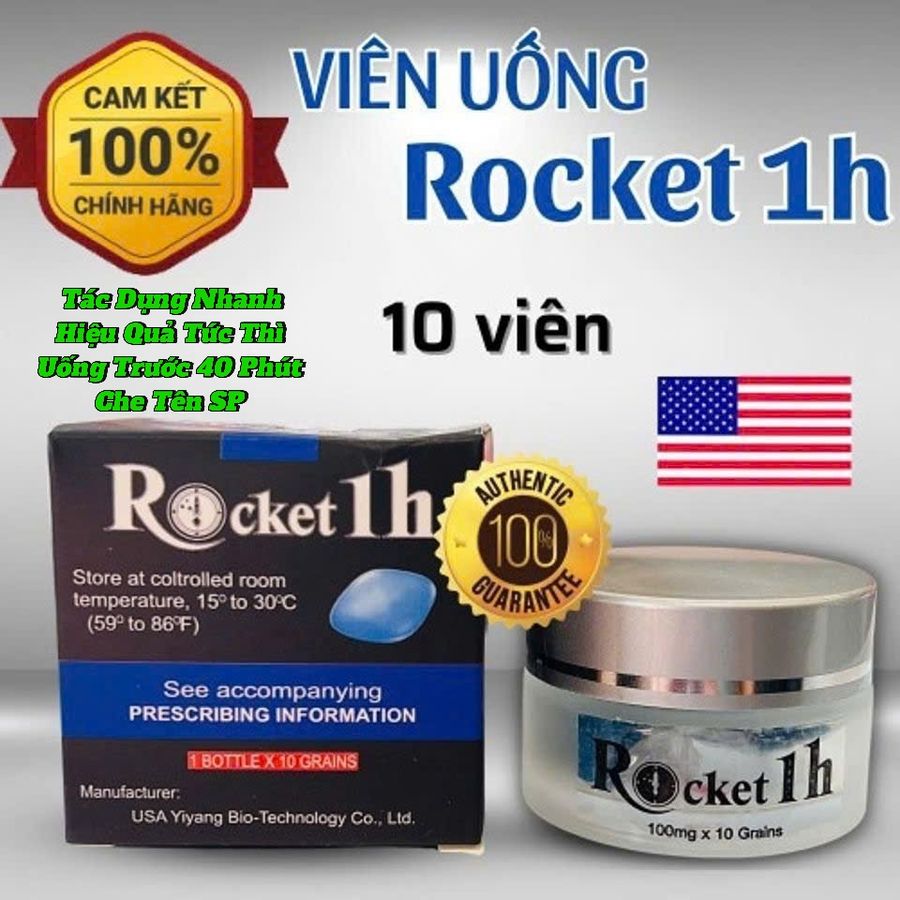 Thuốc Rocket 1h, Hàng Chính Hãng Cực Mạnh, Có Tem Chống Hàng Giả, Tác Dụng Cực Mạnh 