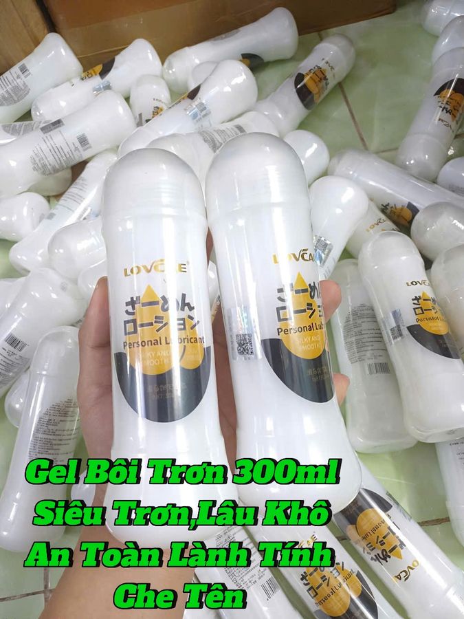 Gel bôi trơn tinh trùng nhật bản 300ml, siêu trơn lâu khô, an toàn lành tính 