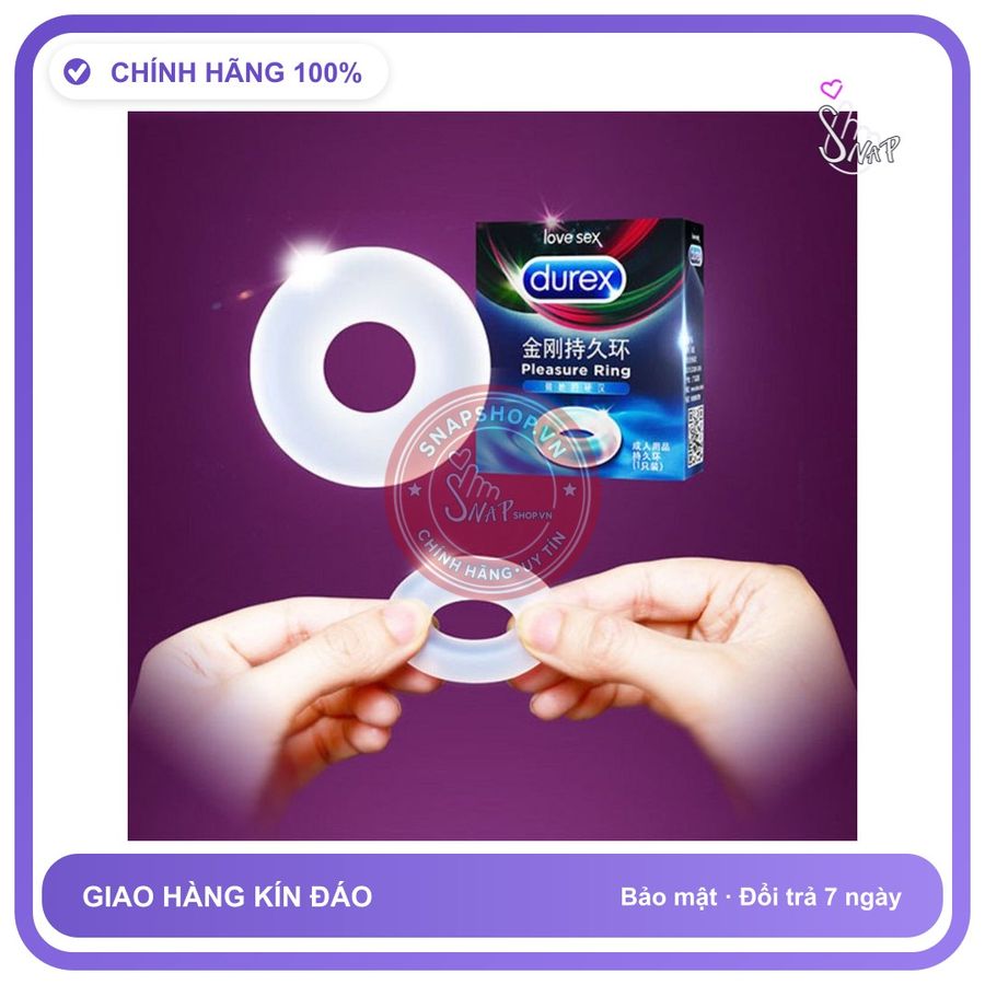 (Che Tên) Vòng đeo dương vật tăng khoái cảm kéo dài thời gian - Durex Pleasure Ring Cao Cấp Bảo Đảm