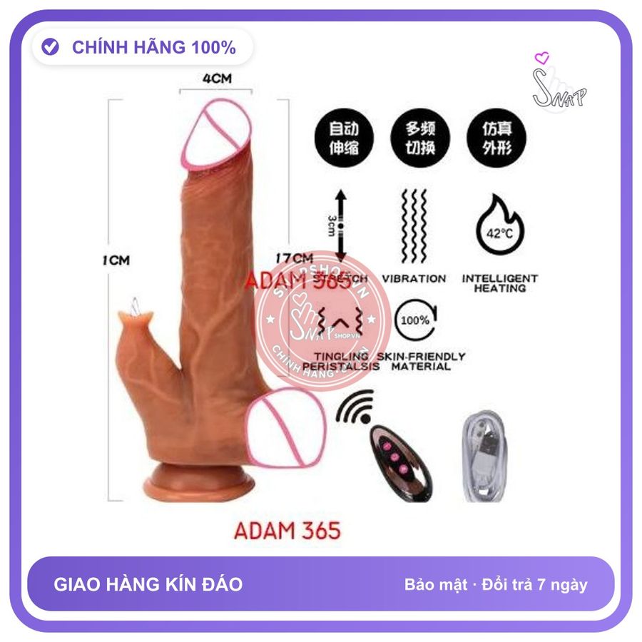 (Che Tên) DV XIANJI giả hít tường 2 đầu thụt kèm lưỡi liếm điều khiển không dây. - Snapshop