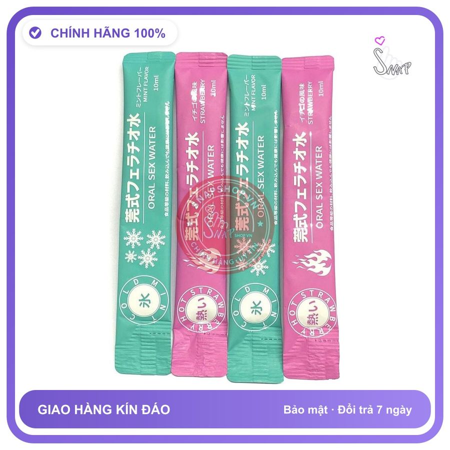 (Che Tên) Nước Băng Hỏa BJ Oral Water Chính Hãng Nhật Bản Hộp Trắng Kín