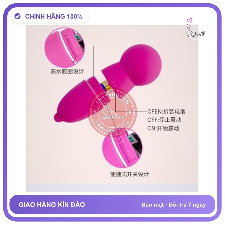 (Che Tên) Máy rung âm đạo ngụy trang móc khóa 1 chế độ rung Hộp Trắng Kín