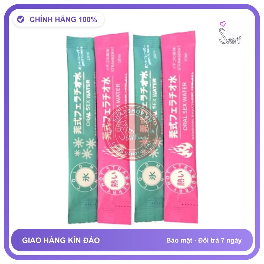 (Che Tên) Nước Tình Yêu Băng Lửa Oral Sex Water Nhật Bản 4 Gói Giao Nhanh Toàn Quốc