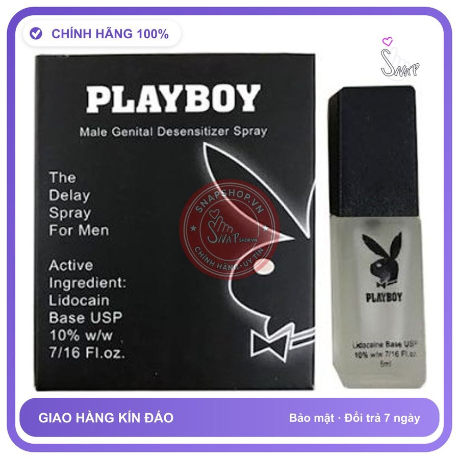 (Che Tên) Xịt Playboy hỗ trợ kéo dài thời gian cho nam giới 5ml 202831 Cao Cấp Bảo Đảm