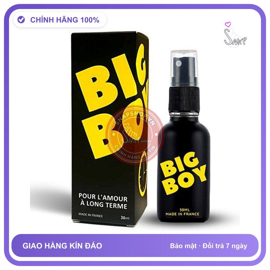 (Che Tên) Xịt Big Boy – 30ml, chống xuất tinh sớm, kéo dài thời gian quan hệ cho nam giới - Hàng Mới Về