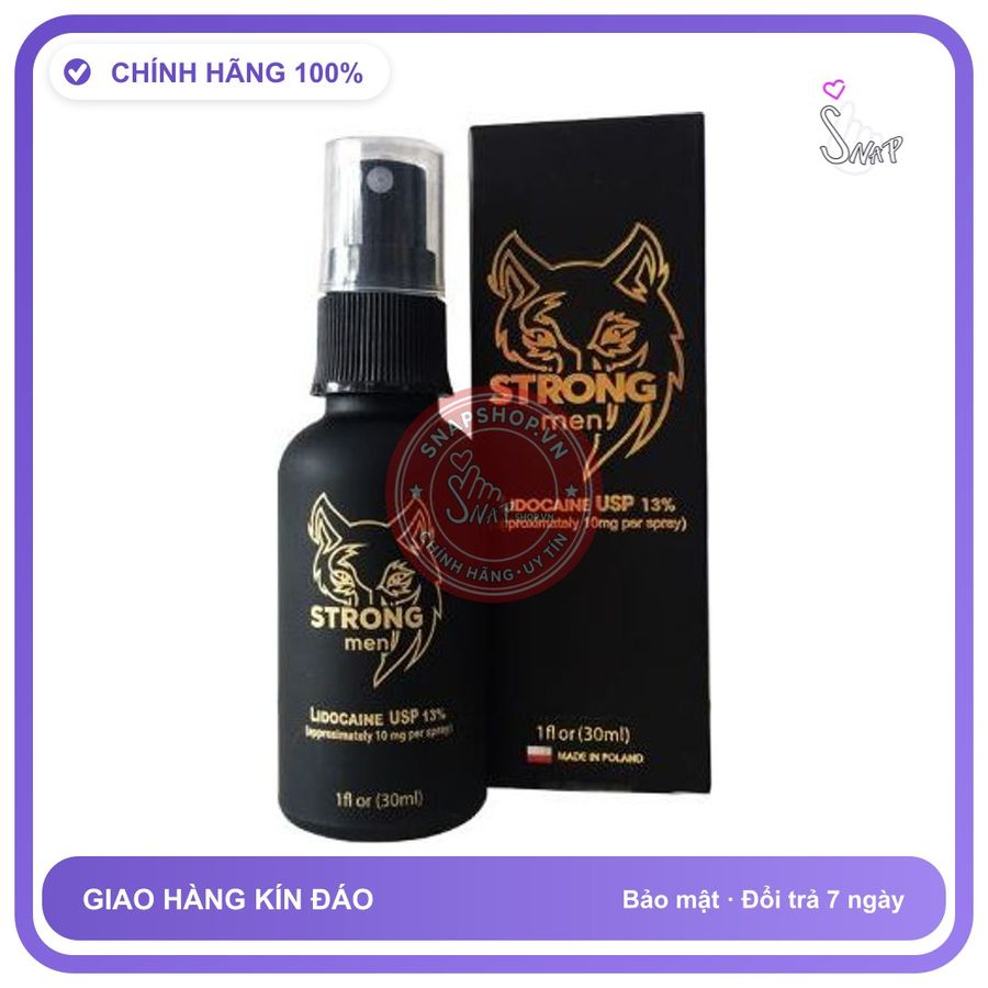 (Che Tên) Xịt Kéo Dài Thời Gian Quan Hệ,Tăng Thời Gian Quan Hệ Strong Men - Nhập Phần Lan - Hàng Mới Về