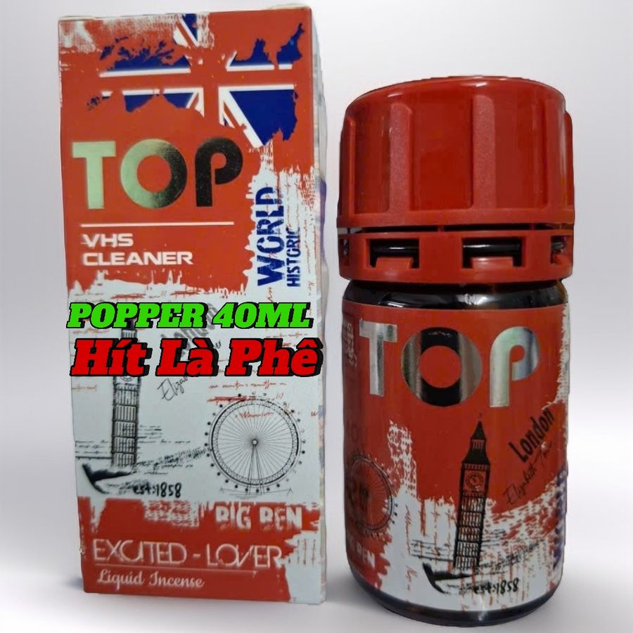 Popper mỹ 40ml , cho top, giúp hỗ trợ cương cứng, lâu ra,kéo dài thời gian quan hệ, hít là phê ngay