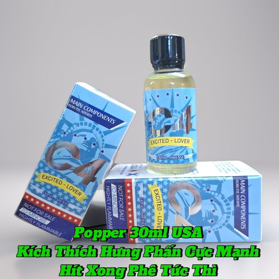 Popper mỹ 30ml, kích thích hưng phấn cực mạnh, hít là phê 