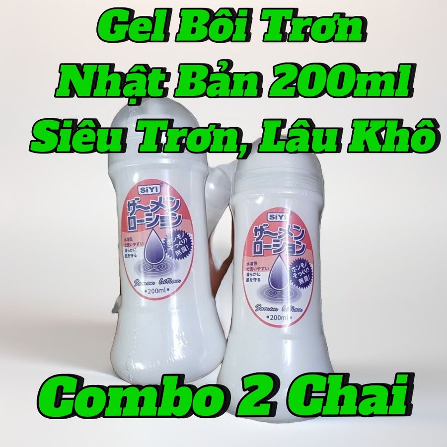 Combo 2 chai gel bôi trơn 200ml , siêu trơn lâu khô, tiết kiệm, che tên 