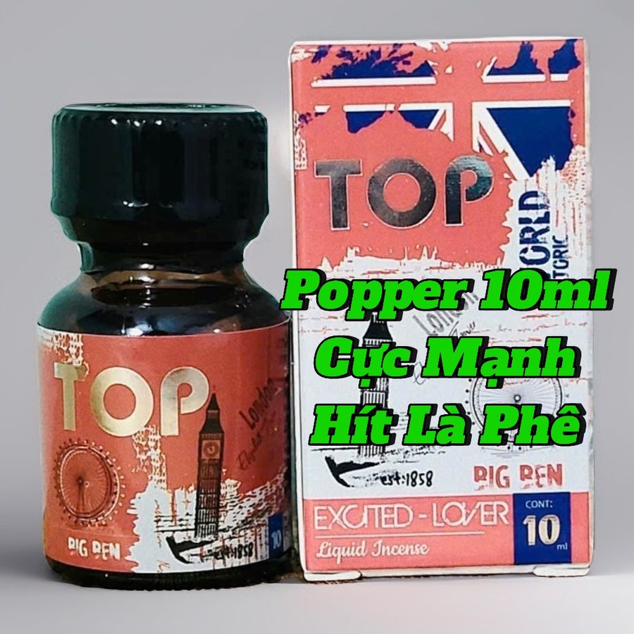 Chai Hít Popper 10ml Cho Top, Chống Xìu , Giúp Cương Cứng, Kéo Dài Thời Gian Quan Hệ, Hít là phê liền 