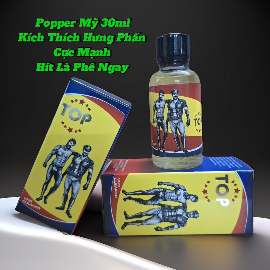 Popper mỹ 30ml, Cực Mạnh, Cho Top, Chống Xìu , Kích Thích Cực Mạnh, Hít Là Phê 