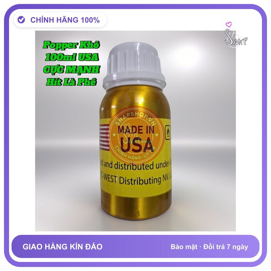 (Che Tên) Popper Khô 100ml USA, Cực Mạnh, Hít Cực Phê, Che Tên Giao Nhanh Toàn Quốc