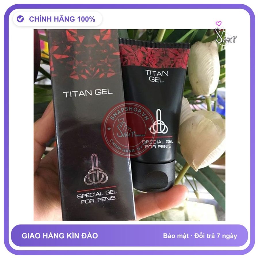 (Che Tên) Titan Gel Đỏ Gel Tăng Kích Thước Chính Hãng,Gel Titan đỏ tăng kích thước dương vật (Mua 2 tặng 1) Hộp Trắng Kín