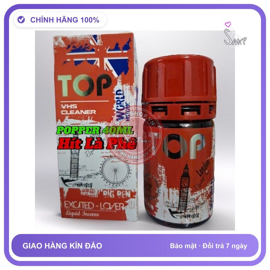 (Che Tên) Popper mỹ 40ml, cho top, giúp hỗ trợ cương cứng, lâu ra,kéo dài thời gian quan hệ, hít là phê ngay Chuẩn Auth
